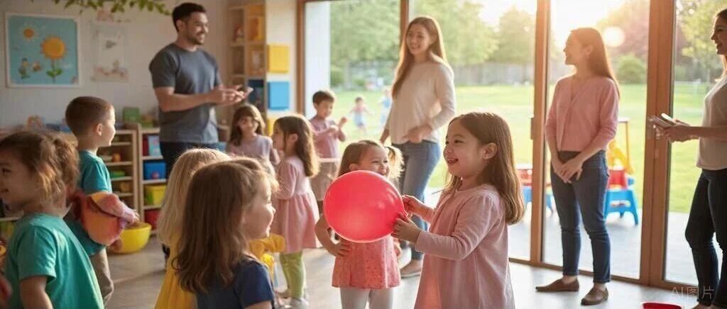 Kindergarten Open Day: Girls Hold Hands, Boys Do Their Own Thing